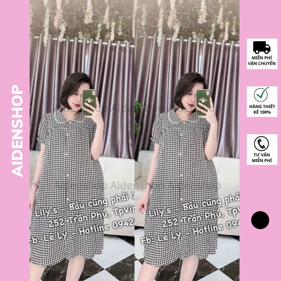 Váy bầu công sở đẹp Aidenshop đầm bầu thiết kế mùa hè suông