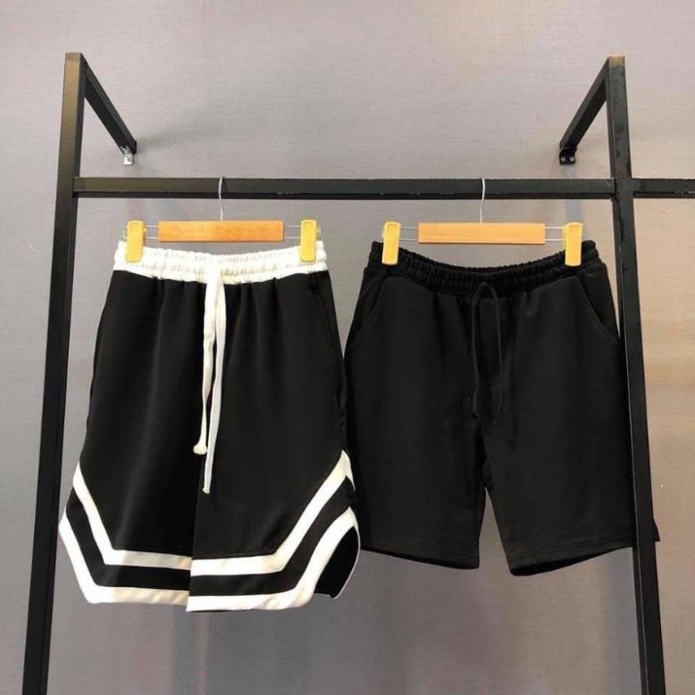 Quần SHORT thun Nam Nữ Unisex Double V - quần đùi lửng 2V vải thun mịn không nhăn, thoáng mát  ྇