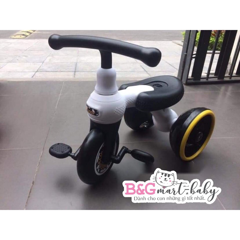 Siêu xe Luddy 1009 - Mẫu mới - Xe chòi chân kết hợp xe đạp 3 bánh cho bé