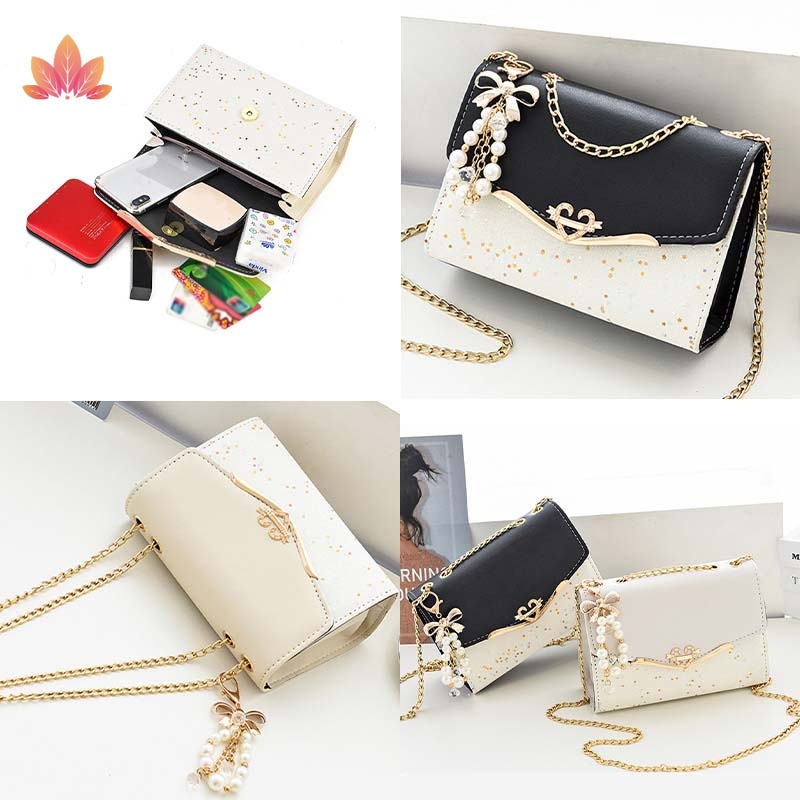 Túi Đeo Chéo Phối Dây Xích Thời Trang Sành Điệu Dành Cho Nữ JP5