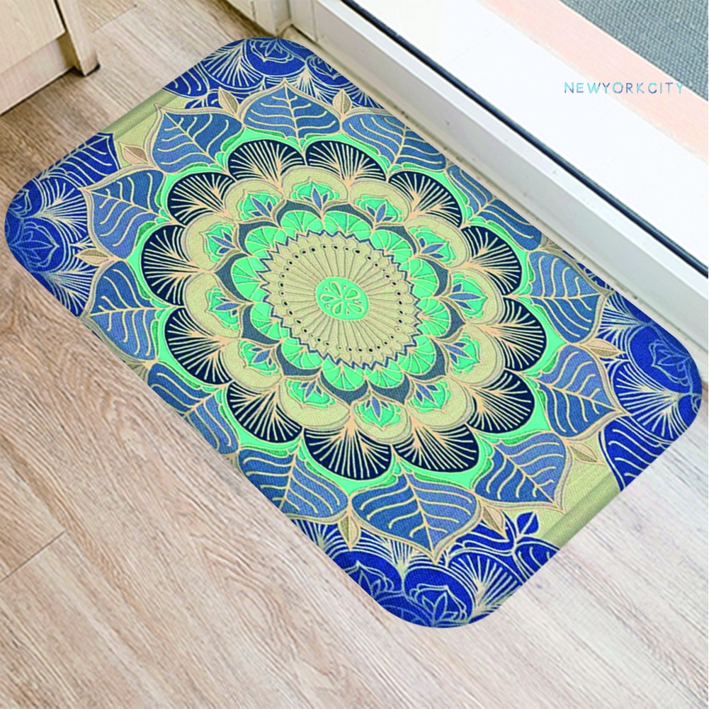 Thảm Chùi Chân Chống Trượt Thấm Hút Tốt In Họa Tiết Dưa Hấu / Hoa Xinh Xắn Kích Thước 40