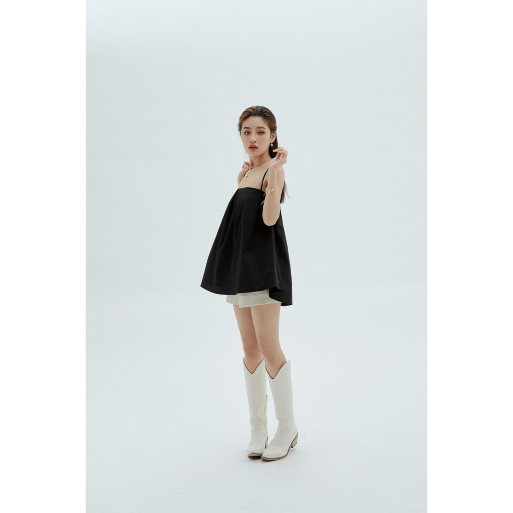 WHITELAZZ | Áo hai dây basic màu đen - Donna Strappy Top