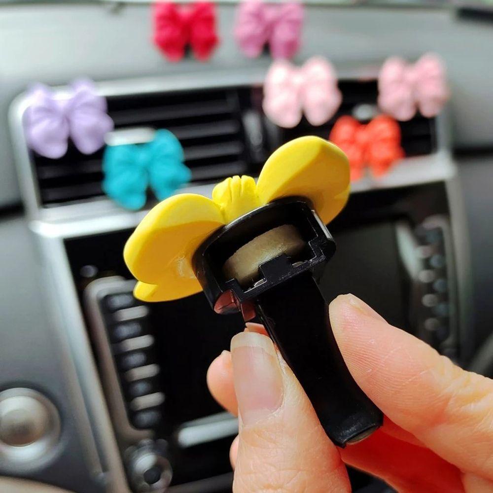 Kẹp Khuếch Tán Nước Hoa Gắn Lỗ Thông Gió Xe Hơi Hình Nơ Nhiều Màu Sắc Dễ Lắp Đặt