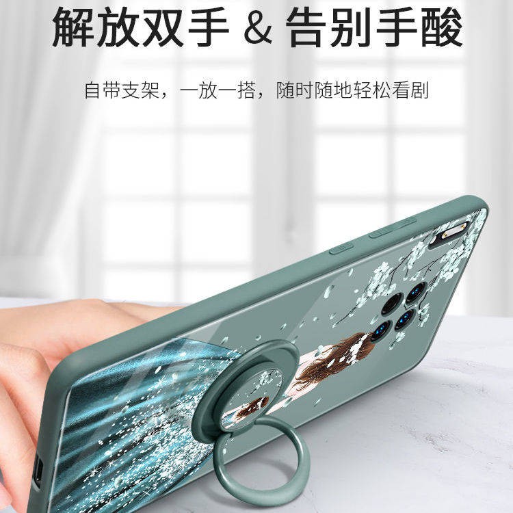 Vỏ điện thoại di động silicon lỏng vỏ mềm chống rơi trí thun ngắn tay | BigBuy360 - bigbuy360.vn