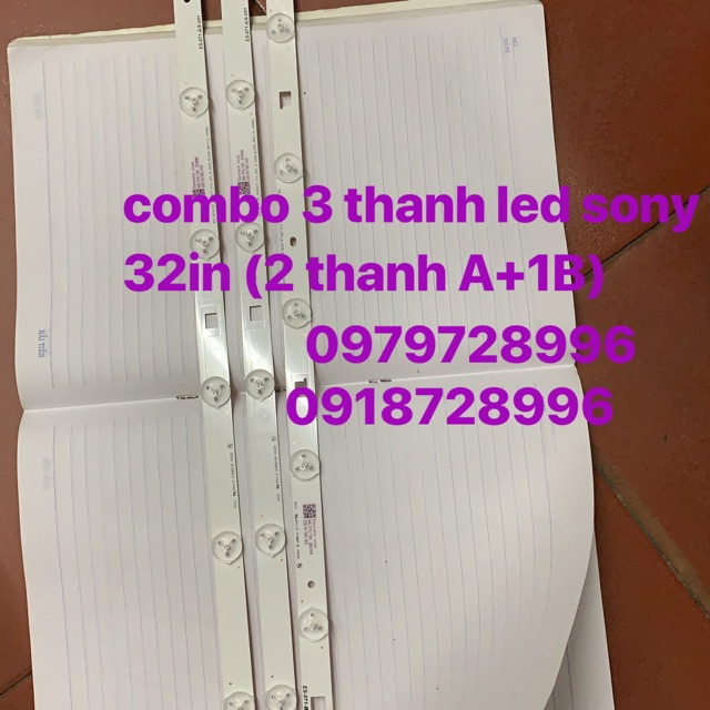 combo 3 thanh led tivi sony 32in (2A+1B)