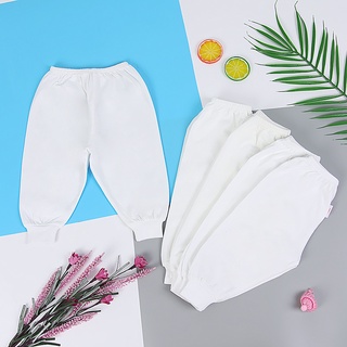 Set 5 quần dài bo trắng cho bé sơ sinh bossini