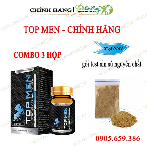 TOP MEN - Viên Uống Hỗ Trợ Tăng Cường Sinh Lý Nam HỘP 30 VIÊN [CHÍNH HÃNG]