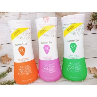 [BILL MỸ] Dung dịch vệ sinh phụ nữ SUMMER EVE_Đủ mùi_ Dịu Nhẹ, Cân Bằng pH, Chống Khô Da (444ml)