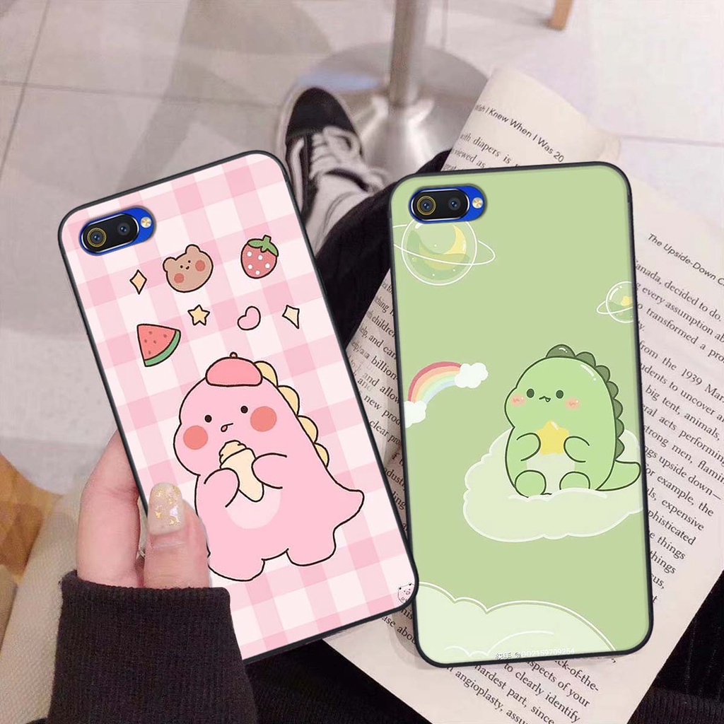 Ốp Realme C1 / C2 in hình khủng long Dino siêu dễ thương