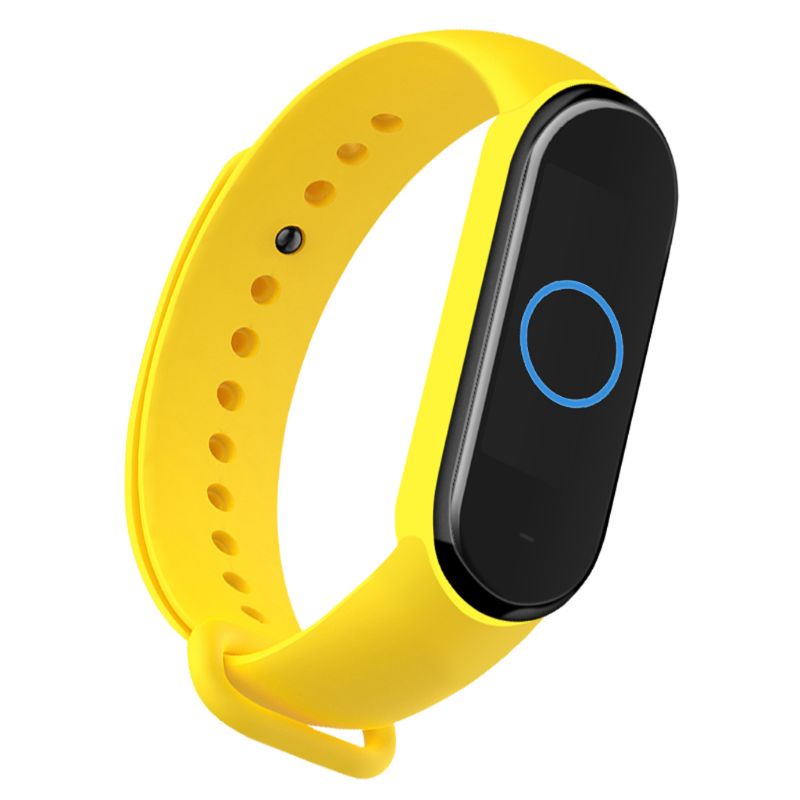Dây đeo tay phụ kiện bằng silicon bền bỉ màu trơn dành cho Xiaomi Mi Band 5