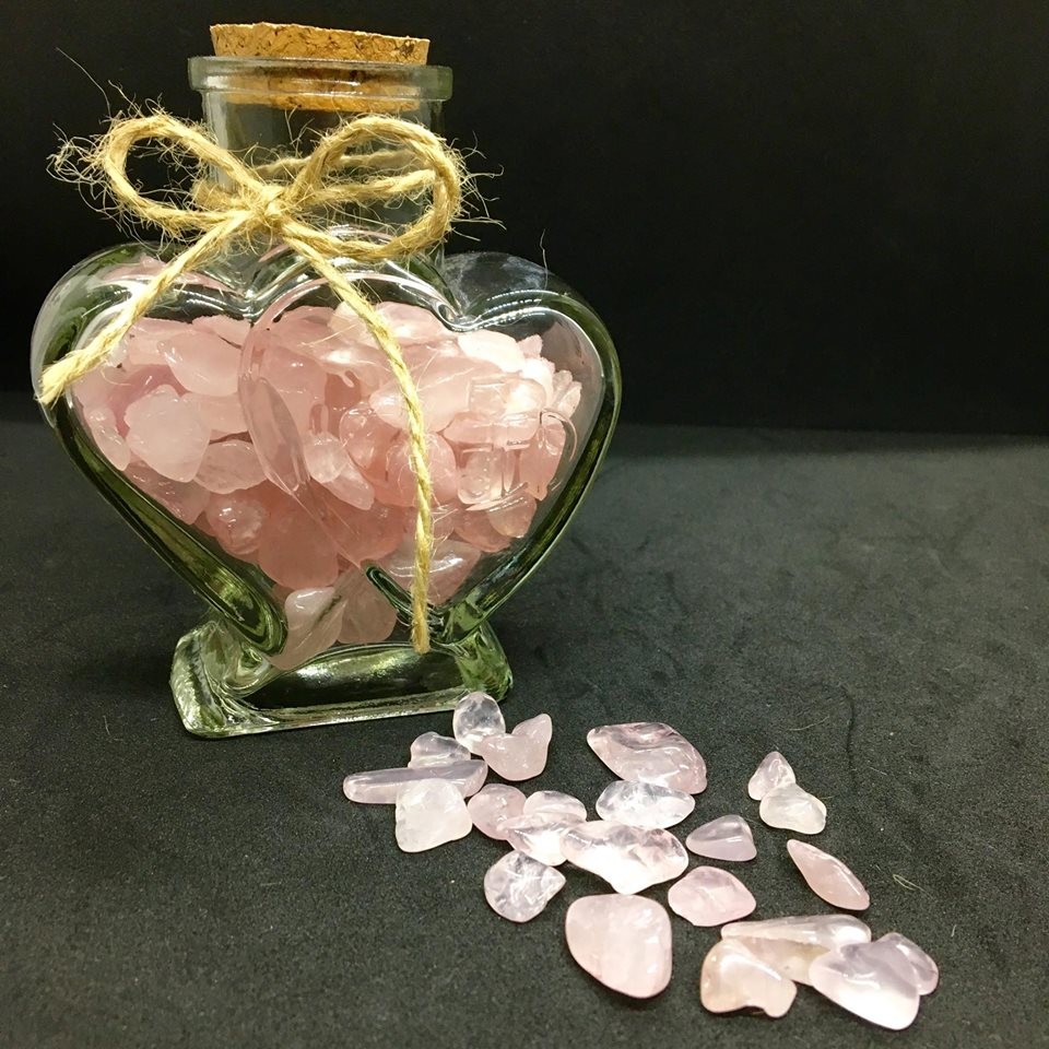 Lọ thạch anh hồng trái tim