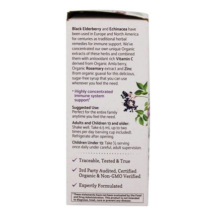 Siro tăng đề kháng hữu cơ 195ml @Hàng-Mỹ GARDEN-OF-LIFE Organic-Elderberry-Syrup-6.59oz | Thế Giới Skin Care