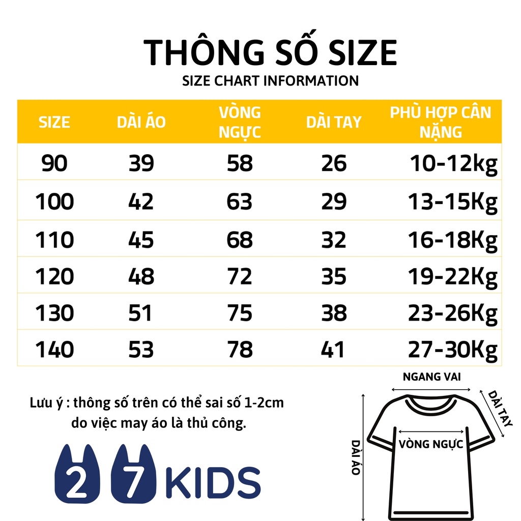 Áo thun dài tay bé trai 27Kids áo thu đông nam 100% Cotton cho trẻ từ 2-10 tuổi BLTS5