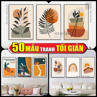 TRANH TỐI GIẢN CÓ KHUNG - tranh trừu tượng, tranh decor phòng khách, phòng ngủ, phòng ăn