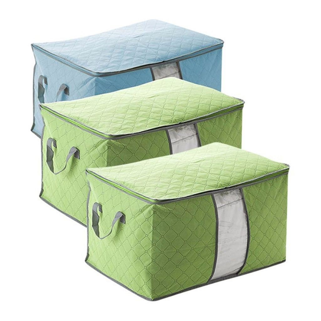 [ MÀU NGẪU NHIÊN ] Túi đựng quần áo chăn màn đa năng dáng ngang tiện ích