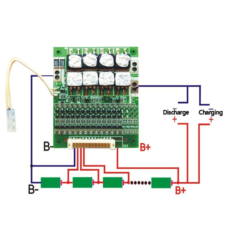 Bảng Mạch Cân Bằng Pin Lithium Seng Bms 13s 48v 50a 18650 Li-Ion Pcb