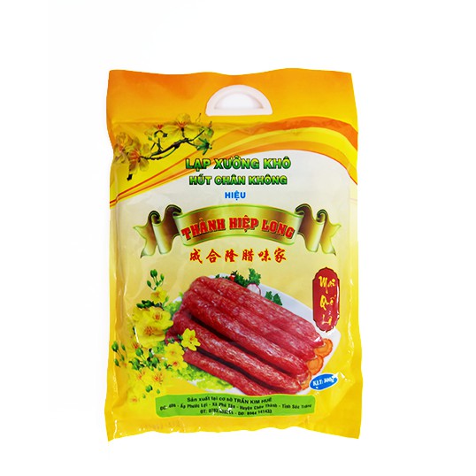 Lạp xưởng khô Mai Quế Lộ Sóc Trăng - Thành Hiệp Long - Hút chân không bao bì 500GR