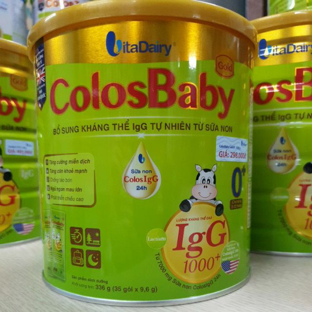 Sữa bột ColosBaby Gold 0+ Dạng Gói Tiện Lợi Lon 336 g (35 gói x 9.6 g) Date mới nhất 2023