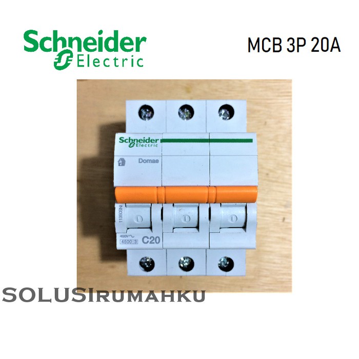 Cầu Chì Mcb 3 Pha Schneider 20a / 3 Pas 20 Ampere / Mcb 3p 20 A Srnew1584