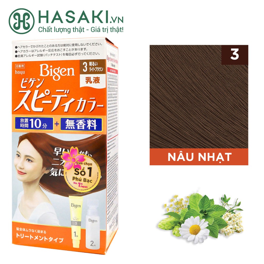 Kem Nhuộm Tóc Phủ Bạc Bigen Speedy Color Milky 80g