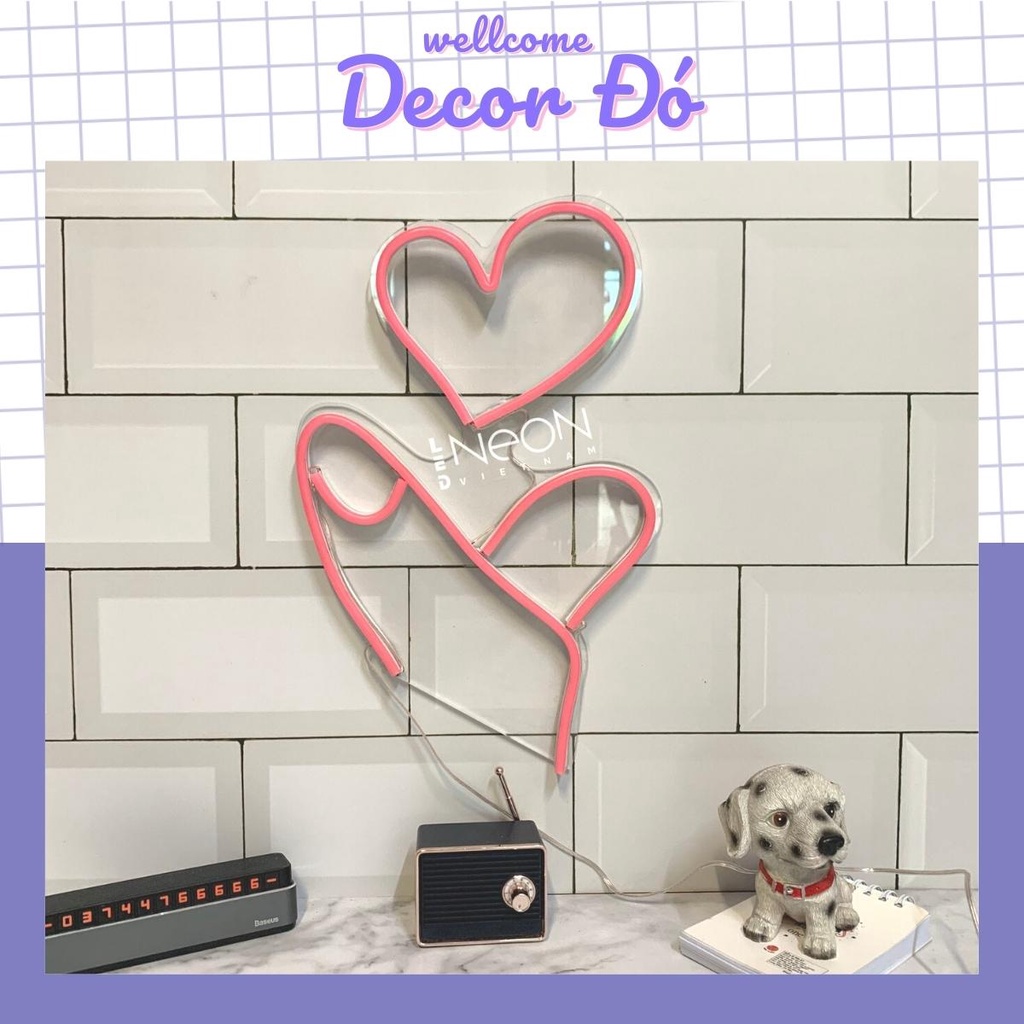 Đèn NeonSign | Bắn Tim | Kích Thước 30x21cm | Quà Tặng Trang Trí Cực Chất , Siêu Sáng & Tiết Kiệm Điện Với Led 12v