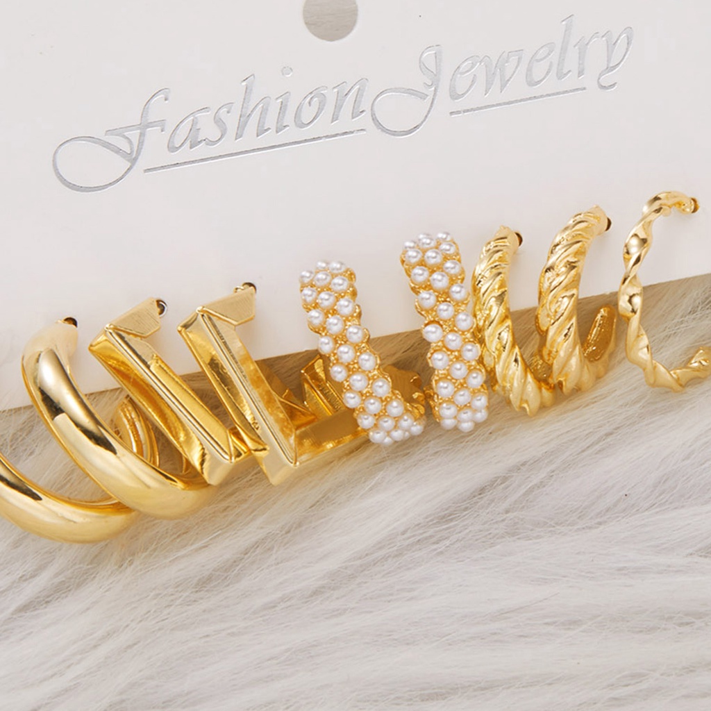 Set khuyên tai Rinhoo tùy chọn số lượng thời trang phong cách retro