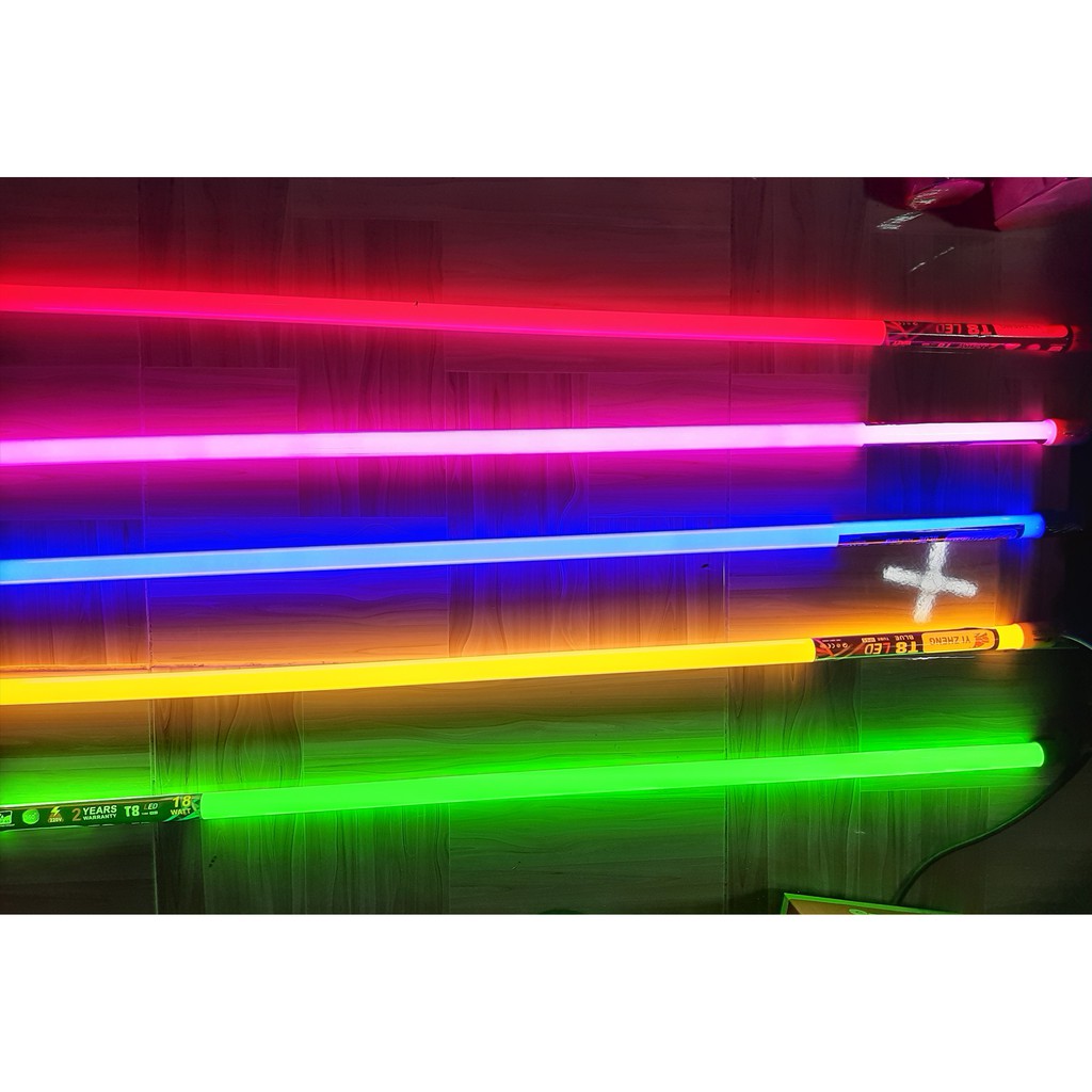 Bóng đèn led tuýp nhiều màu 1m2 1.2m trang trí, đèn led 1.2 met các màu | BigBuy360 - bigbuy360.vn