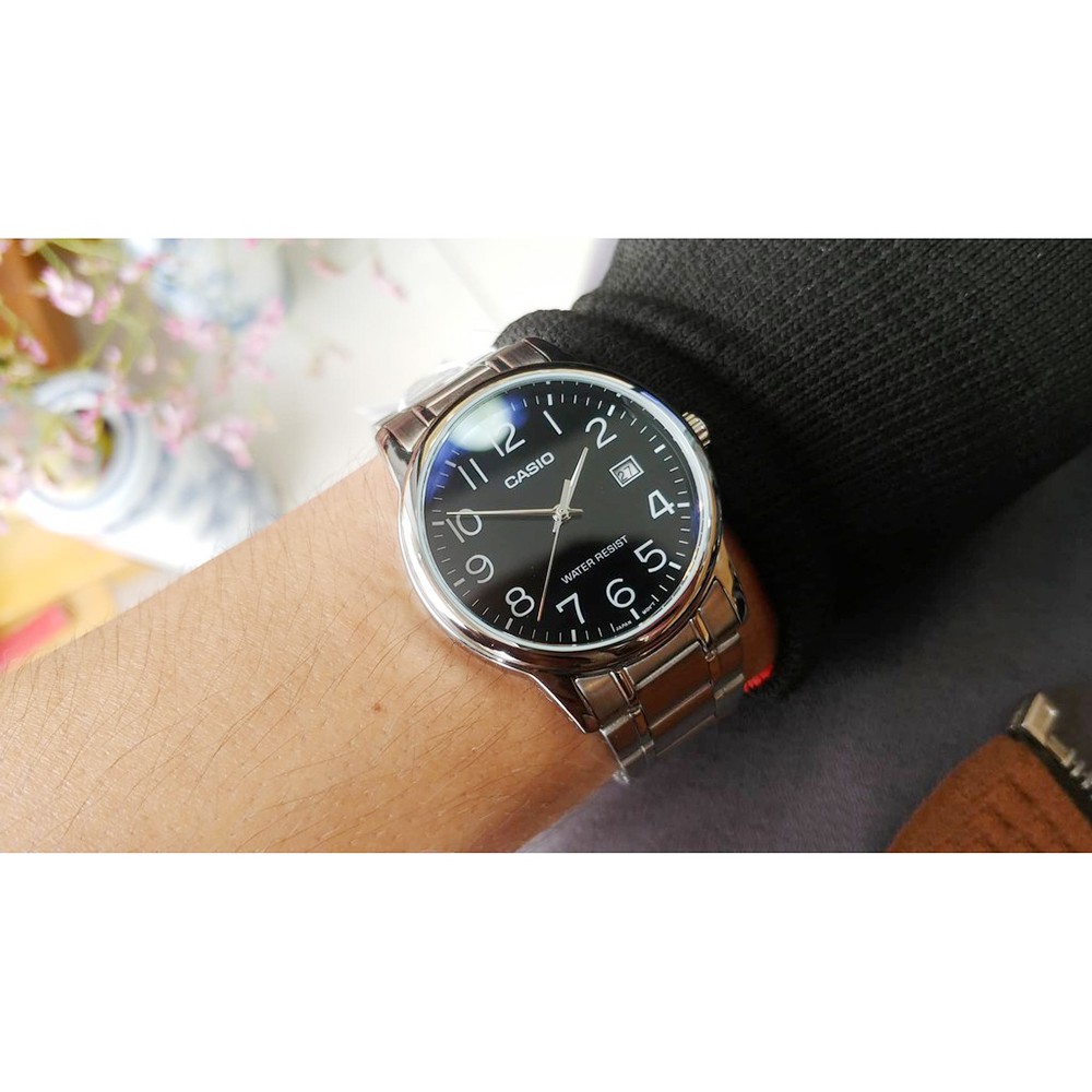 [Mã FABRR5503 giảm 20% đơn 249K] Đồng hồ nam dây thép không gỉ Casio MTP-V002D-1BUDF chính hãng Anh Khuê