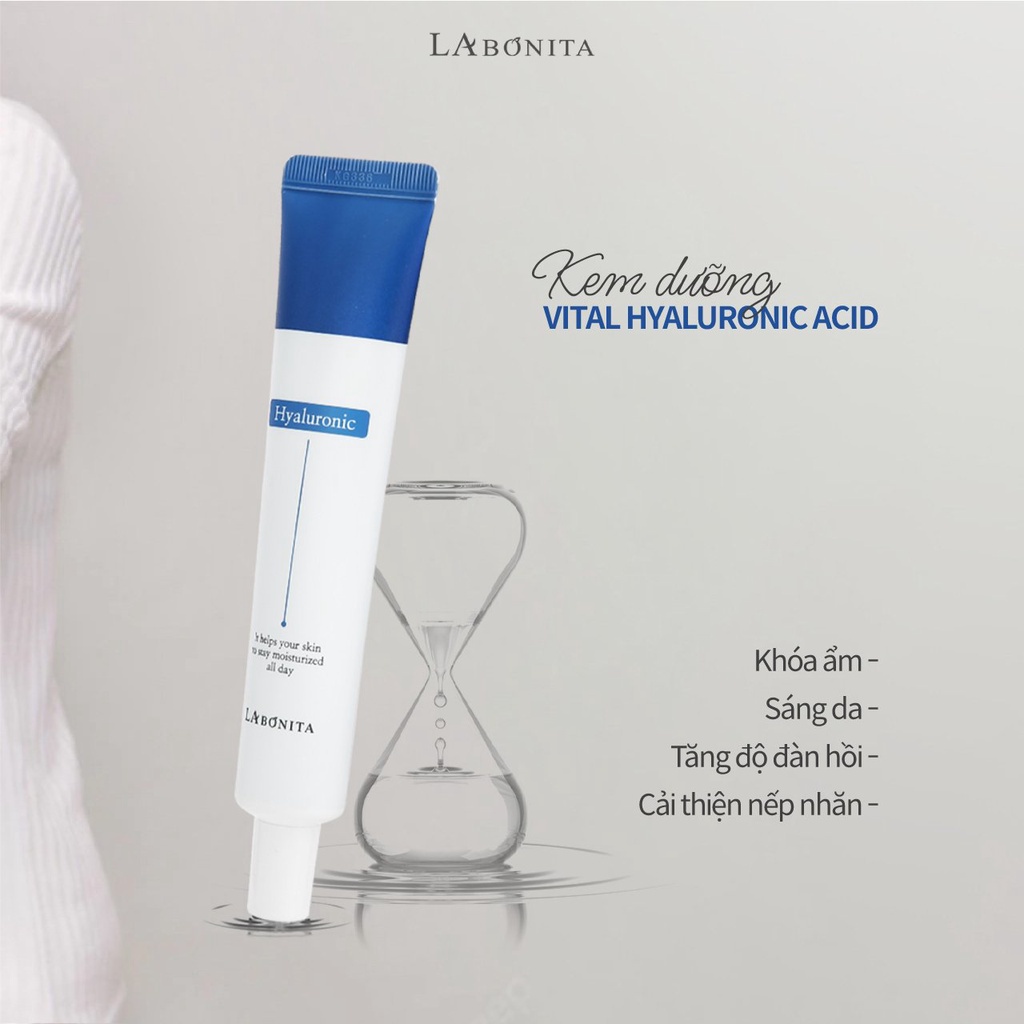 Kem dưỡng ẩm sáng da & tăng độ đàn hồi - LA BONITA Vital Hyaluronic Acid Cream 50ml