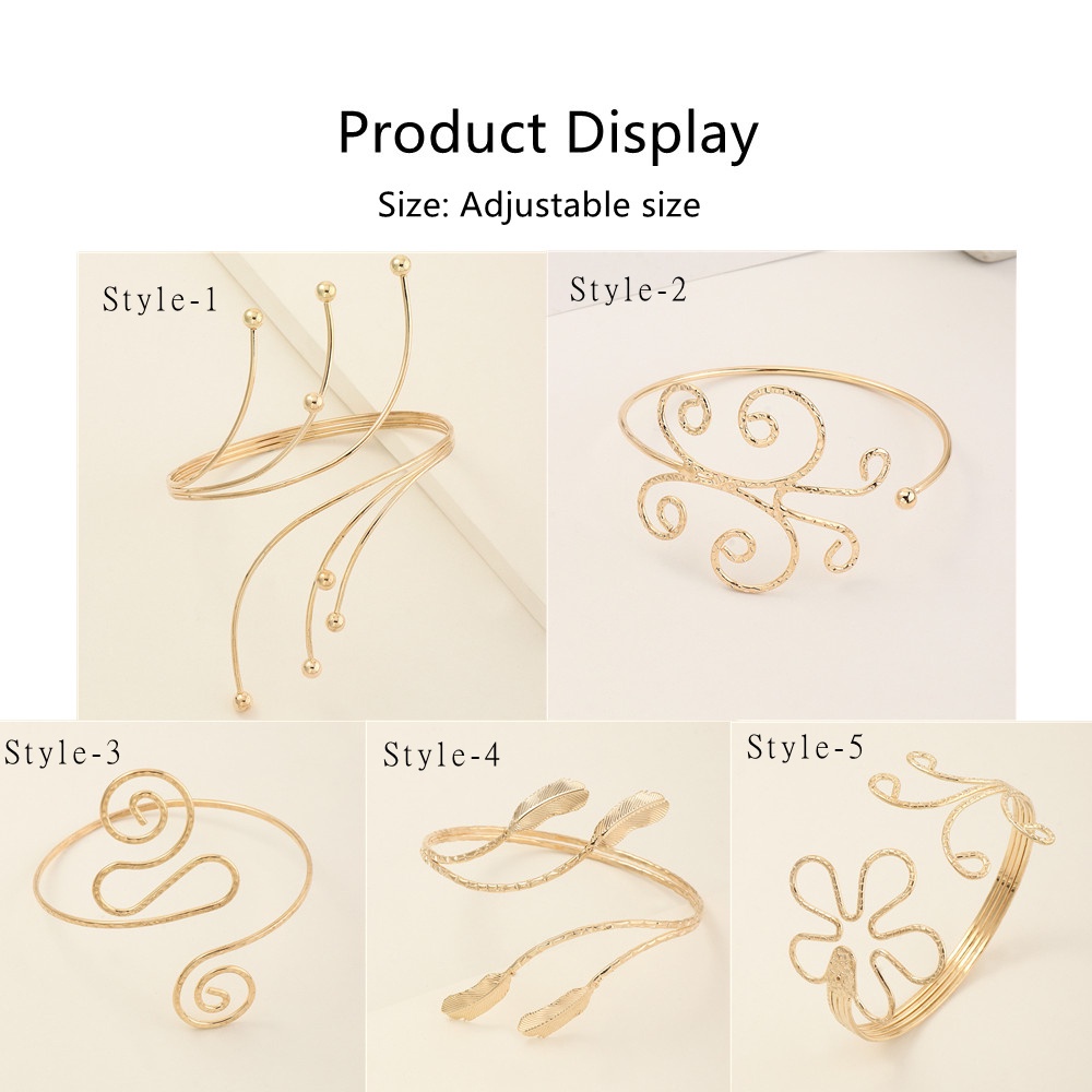 Vòng Đeo Cánh Tay Bằng Hợp Kim Họa Tiết Bướm Phong Cách Retro|Lá