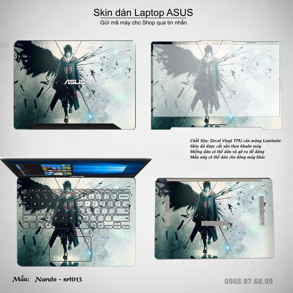 Skin dán Laptop Asus in hình Naruto (inbox mã máy cho Shop)