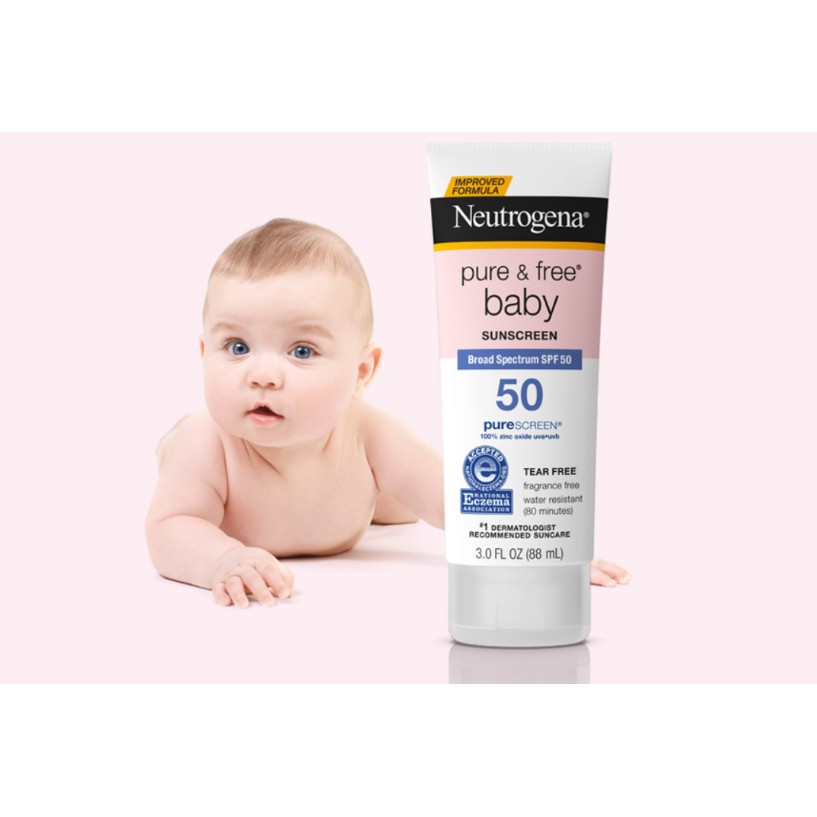 KEM CHỐNG NẮNG NEUTROGENA PURE & FREE BABY MINERAL SUNSCREEN SPF 50 (88ml)