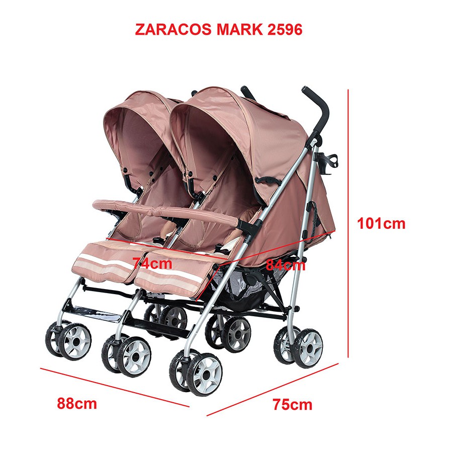 Xe đẩy đôi cho bé - ZARACOS MARK 2596