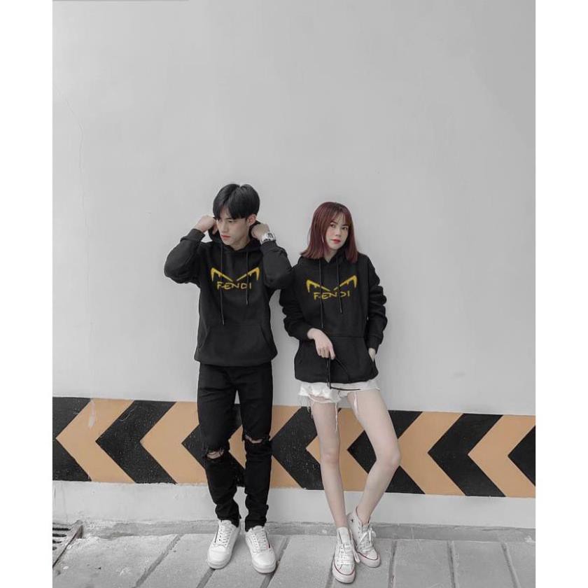 [SIÊU RẺ] Áo Nỉ Hoodie in nhũ ánh vàng hình FENDI_ Áo nỉ dày dặn, áo nỉ nam  nữ đẹp, áo hoodie aothu