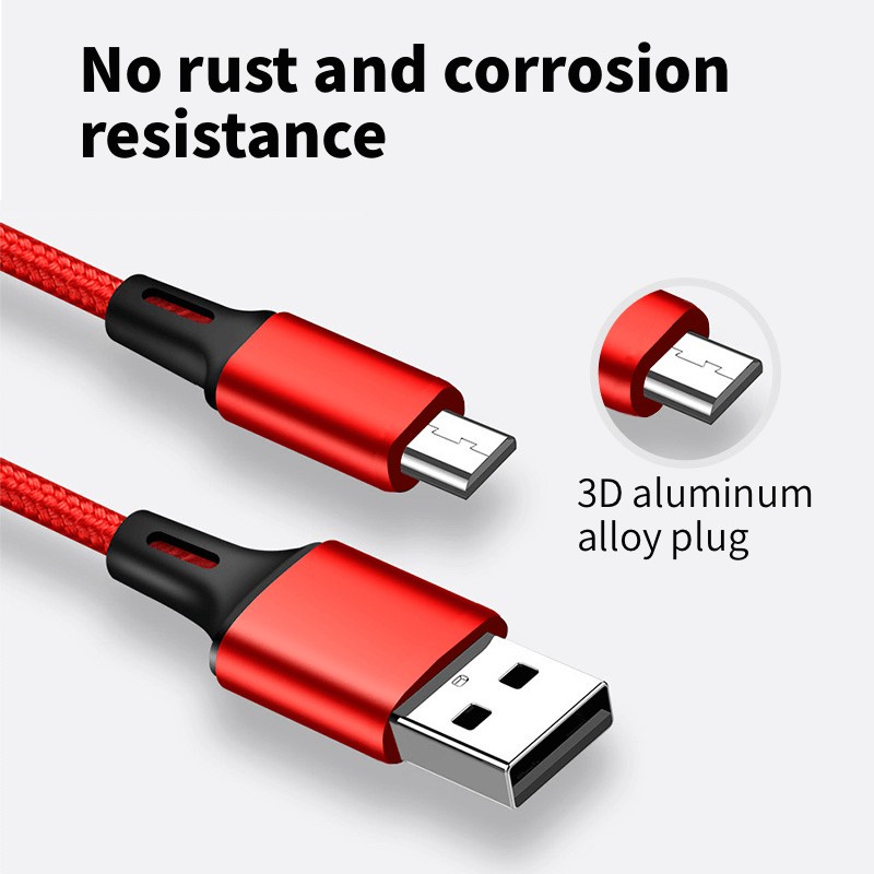 Dây Cáp Sạc Ba Trong 1 Micro / Type-c 3 Trong 1 Cổng Usb 2.4A Dành Cho Android