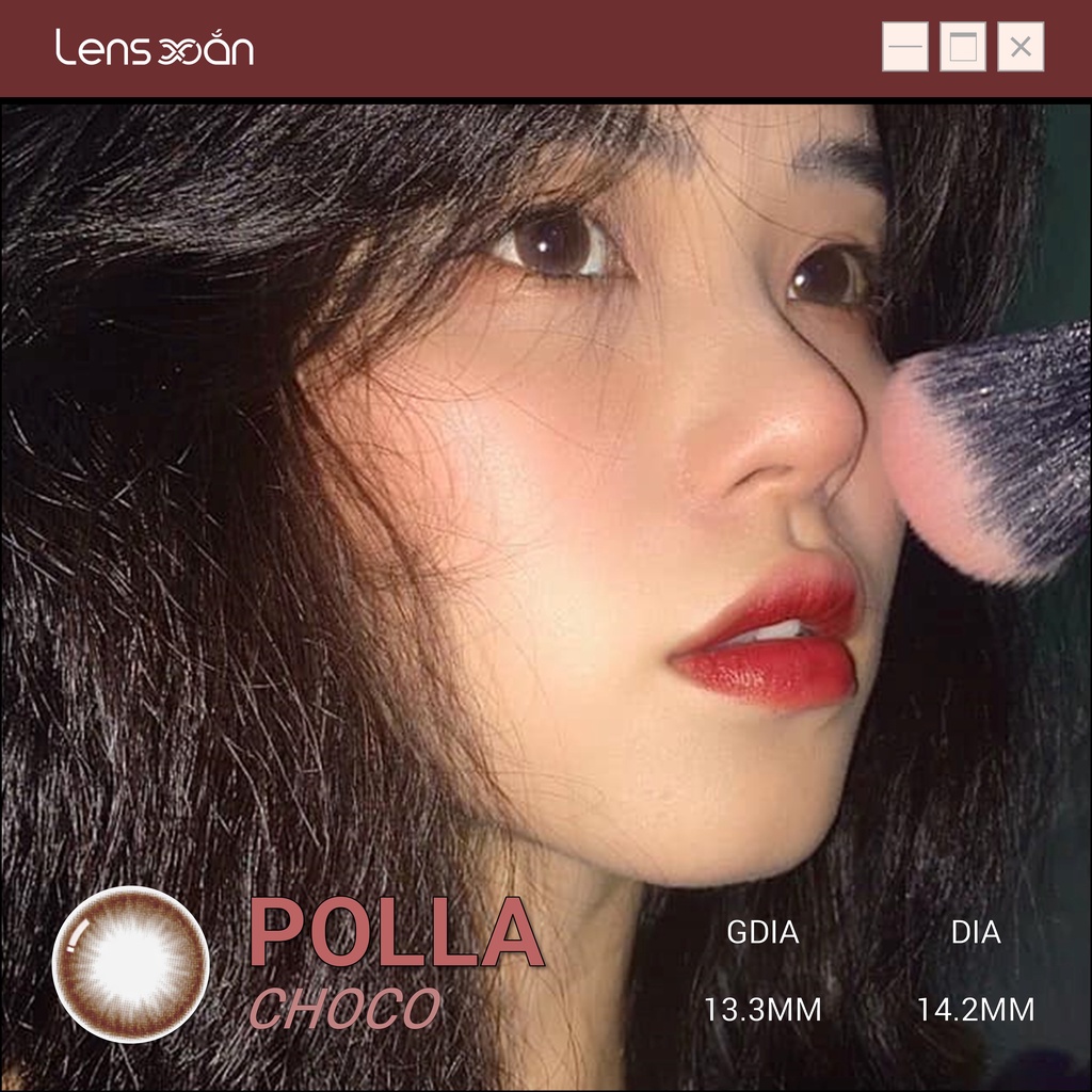 KÍNH ÁP TRÒNG POLLA CHOCO CỦA OLENS ( 6 THÁNG) : Lens nâu choco đậm siêu tự nhiên | Lens Xoắn ( GIÁ 1 CHIẾC)