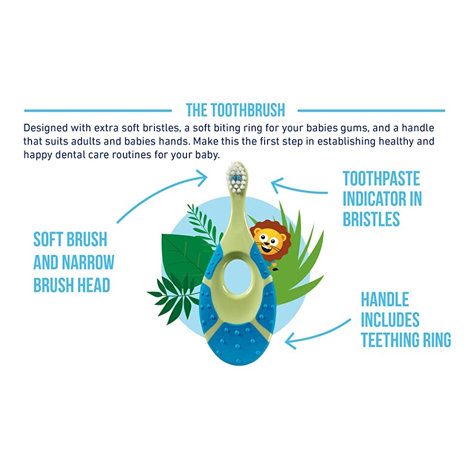 Bàn chải đánh răng Jordan cho bé từ 0-2 tuổi