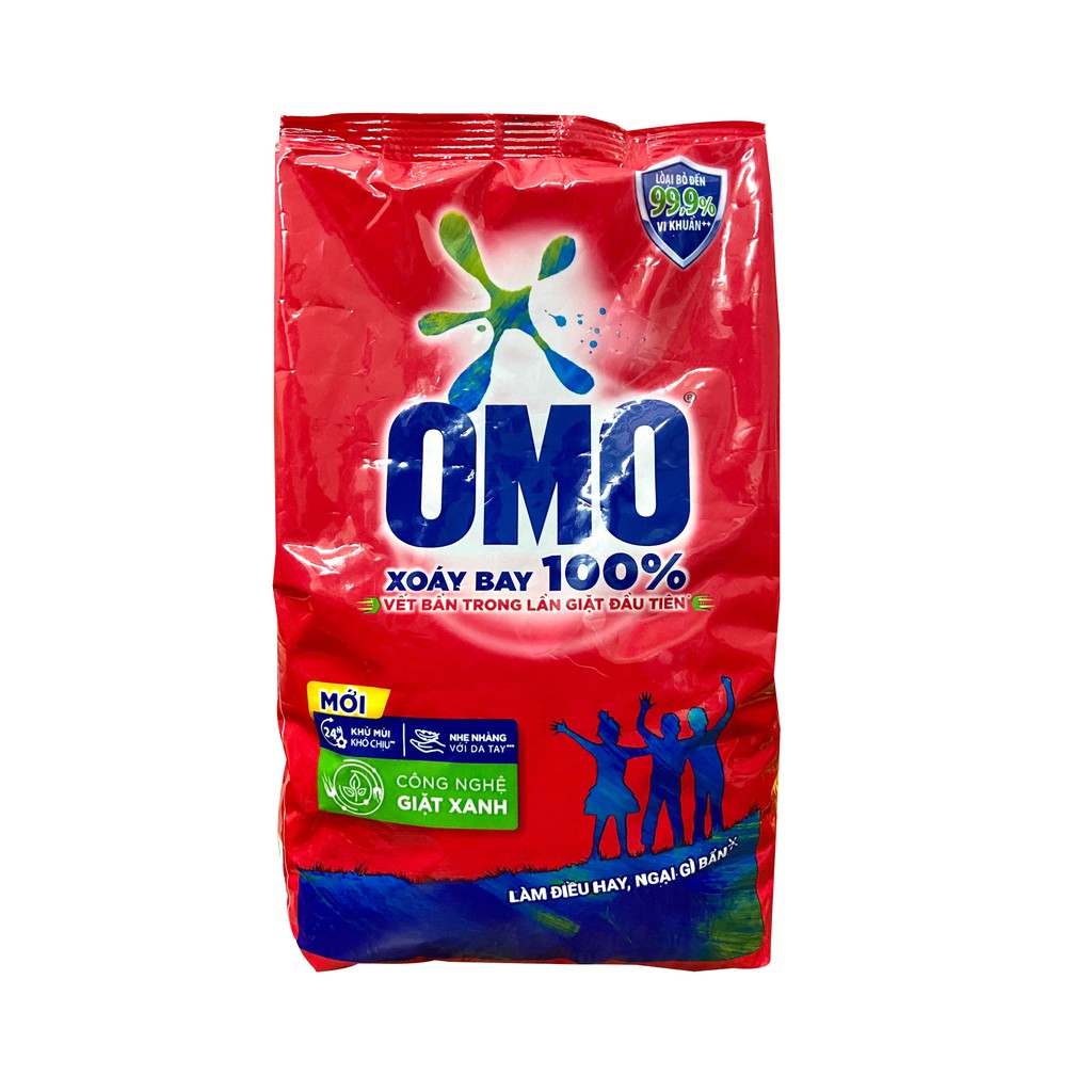 Túi Bột giặt Omo Xoáy Bay 100% Vết Bẩn Công Nghệ Giặt Xanh 720gr