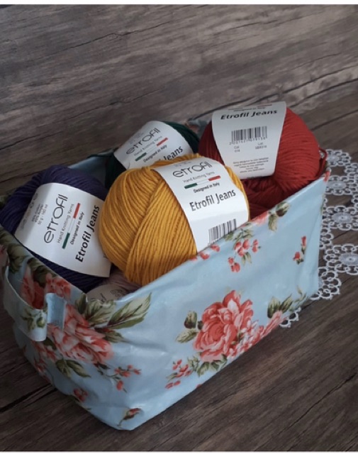 Len Cotton nhập khẩu chính hãng ETROFIL JEANS màu sắc đa dạng 50gr/cuộn