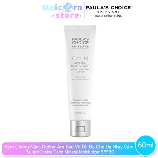Kem Chống Nắng Dưỡng Ẩm Bảo Vệ Tối Đa Cho Da Nhạy Cảm Paula’s Choice Calm Mineral Moisturizer SPF30