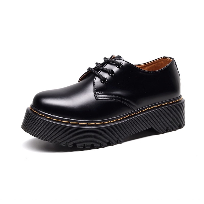 EVIE SHOES- Giày dr martens cổ thấp cao cấp- giày Oxford đế cao- uni boots