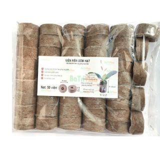 Sét 50 VIÊN NÉN LOẠI TO ươm hạt Xơ dừa kích thích nảy mầm