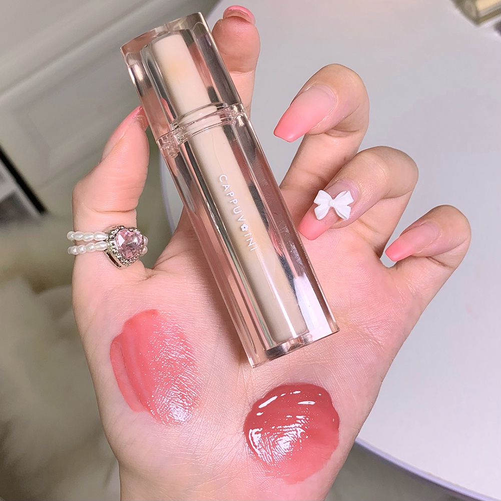 Son Bóng Dạng Lỏng Màu nude Lâu Trôi Chống Thấm Nước Không Dính Ly Tiện Lợi