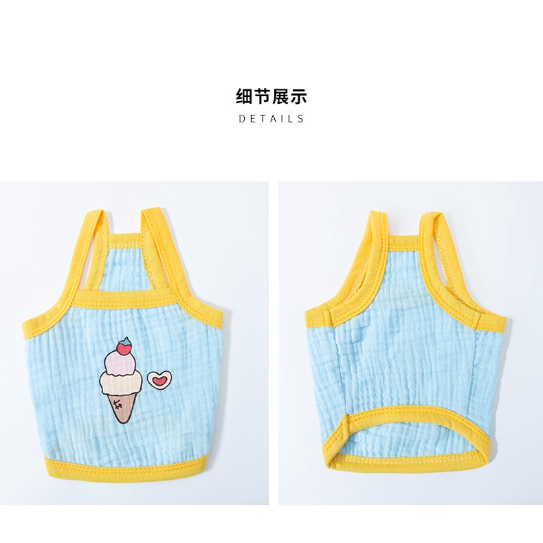 áo 2 dây in hình so cute cho chó mèo