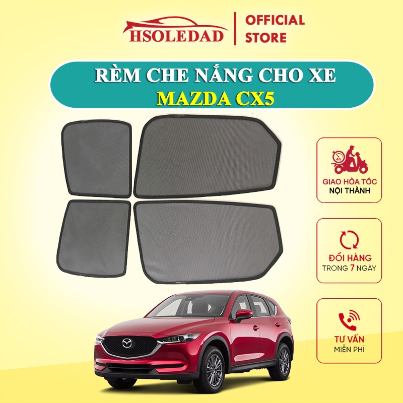 Rèm che nắng nam châm cho xe Mazda CX5, bộ 4 tấm cho 4 cửa, hàng loại 1 cao cấp nhất, vừa khít kính