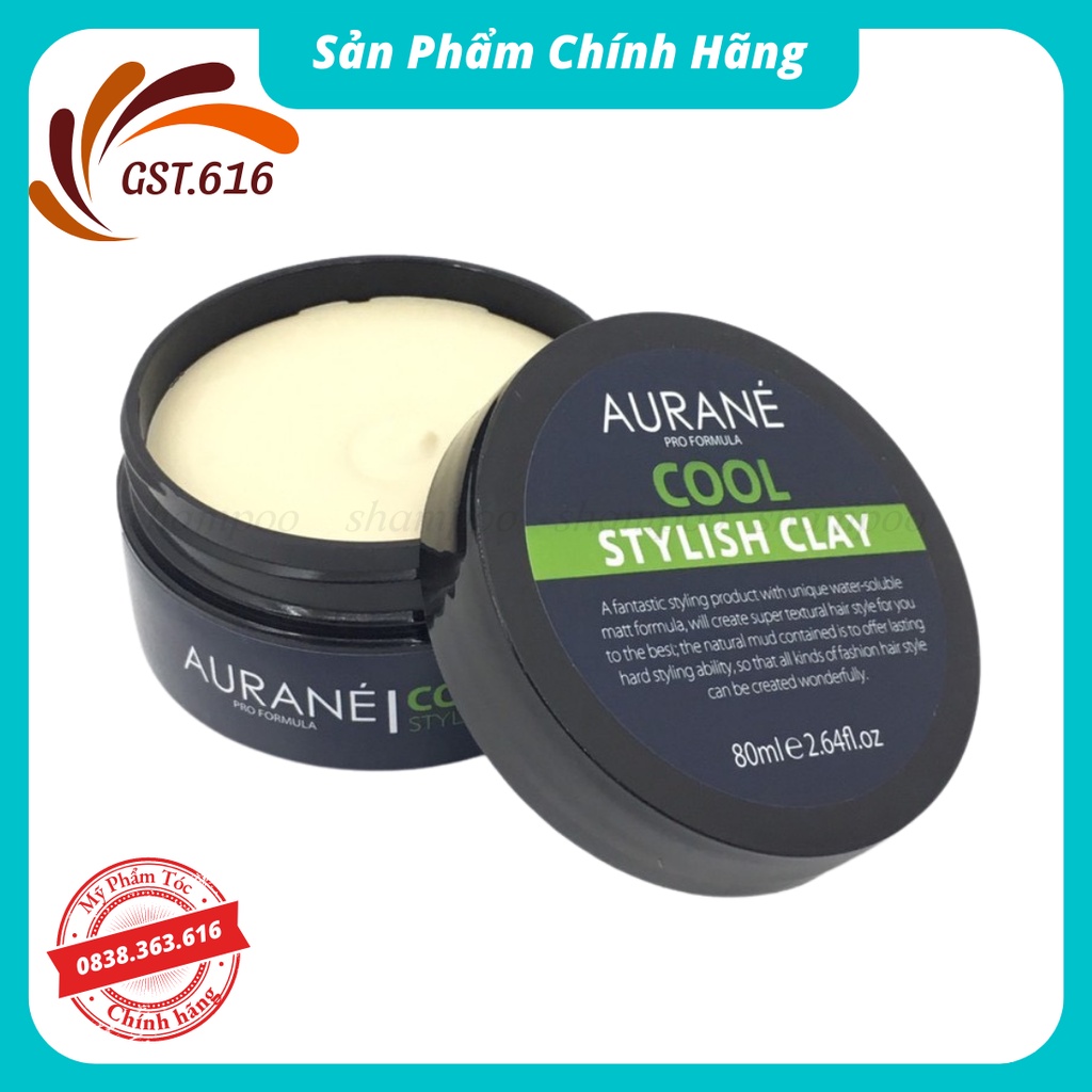 Sáp vuốt tóc AURANE cool stylish clay 80g tạo kiểu tóc hàng nhập Pháp 100%