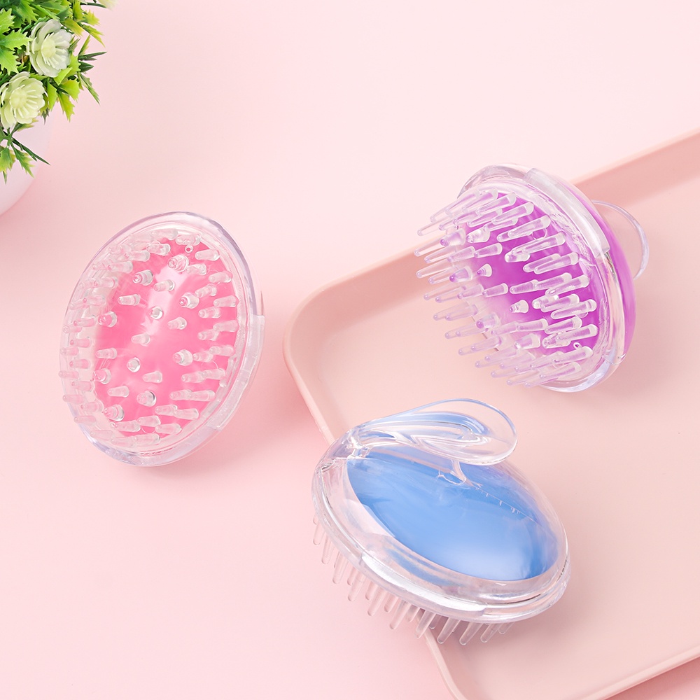 [Hàng mới về] Lược gội đầu tóc mát xa da đầu bằng silicon nhiều màu thời trang tiện dụng