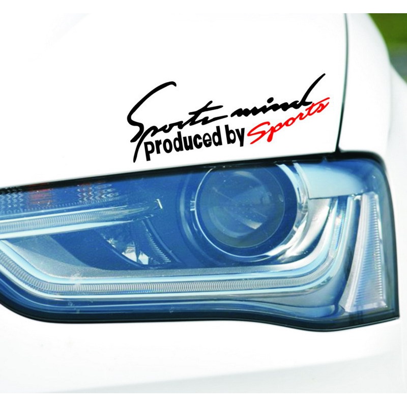 Set 2 Miếng Dán Phản Quang In Logo Thể Thao Trang Trí Xe Hơi Xe Máy