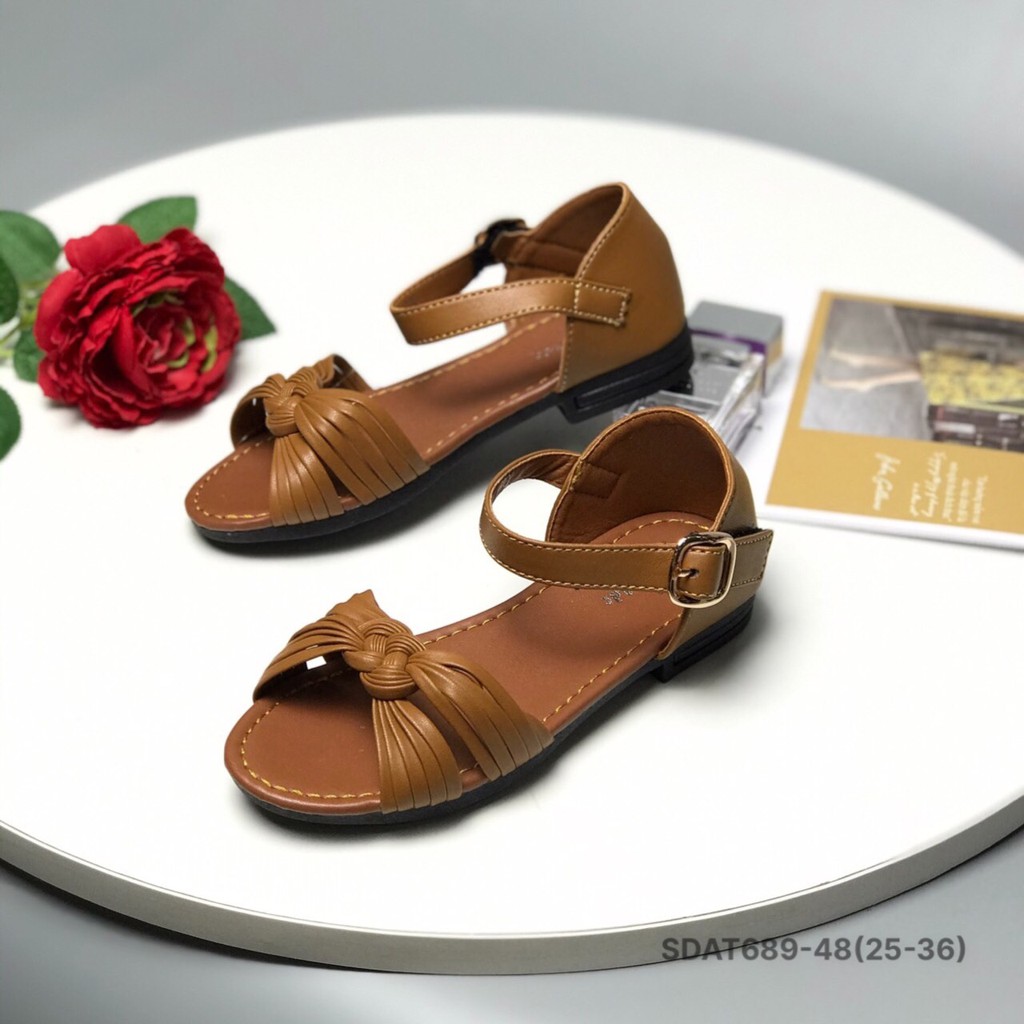 Sandal bé gái BQ 25-36 ❤️FREESHIP❤️ Sandal bé gái quai đan bít gót SDAT689-48