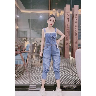 Yếm jean dài nữ Omachi 5 nút – yếm bò ulzzang phong cách hàn quốc